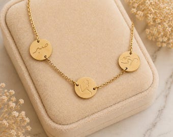 Sabr (patience) Shukr (gratitude) - Tawakkul (Trust in god) Gold Bracelet, Arabic Calligraphy Bracelet |  Islamic Jewelry 18K Gold Plated