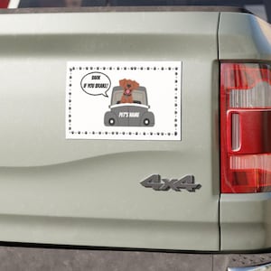 Personalized Pet Magnet Bumper Sticker Car Decor Dog Owner  Dog Magnet Vehicle Decoration Removable Accessory Gift Pet Lovers Car Decal