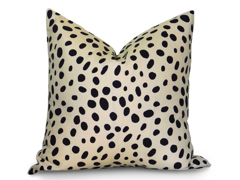 Dalmatian Spotted Pillow Cover Black Dalmatian pillow | Etsy