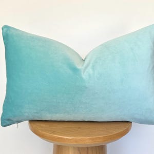 Aqua Samtkissenbezug - Weiches Lendenkissen für Sofadekor