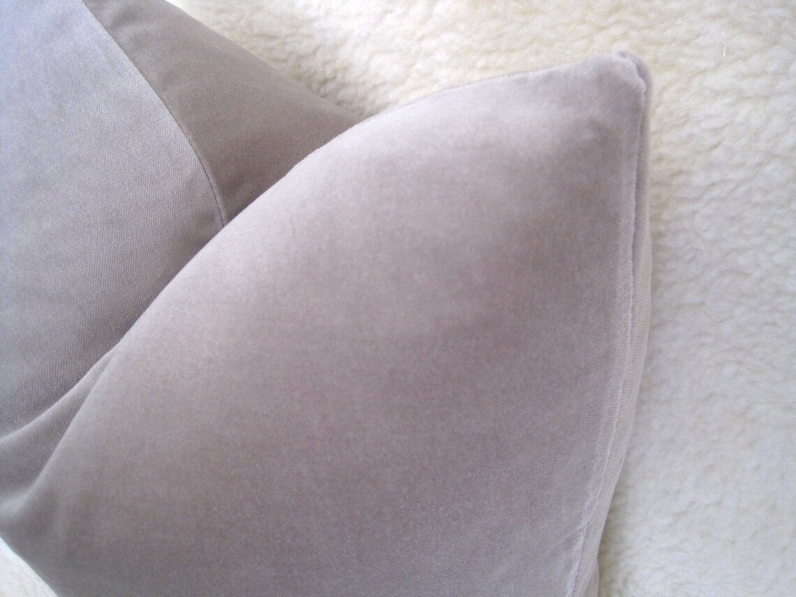 PLUSH Velvet Pillow Cover Gray Pillow Velvet Pillow Etsy
