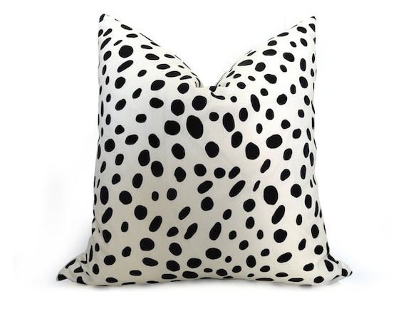 Dalmatian Pillow Cover Black and White Dalmatian pillow | Etsy