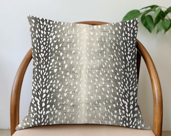 Antelope Pillow Cover - Charcoal