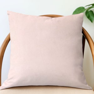 PLUSH Blush Pillow Cover Velvet Blush Pillow Light Pink Pillow Velvet Pillow Pink Throw Pillow Decorative Pillow Cover image 1