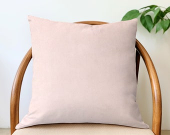 PLUSH Blush Pillow Cover -  Velvet - Blush Pillow - Light Pink Pillow - Velvet Pillow - Pink Throw Pillow - Decorative Pillow Cover