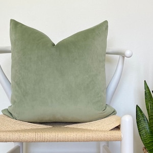 Belgium Mint Green Velvet Pillow Cover - Light Green Pillow - Velvet Pillow - Green Velvet Throw Pillow - Designer Velvet Pillow