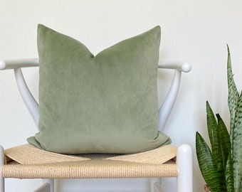 Belgium Mint Green Velvet Pillow Cover - Light Green Pillow - Velvet Pillow - Green Velvet Throw Pillow - Designer Velvet Pillow