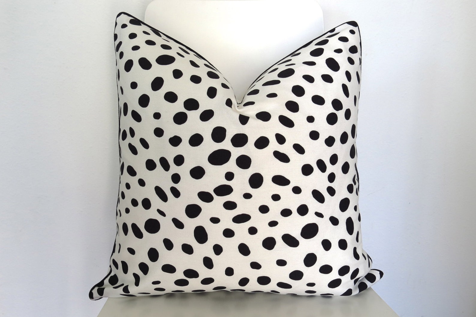 Dalmatian Spotted Pillow Cover Black and White more sizes Etsy