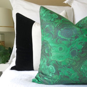 SALE Malachite Pillow Cover Green Malachite Pillow Emerald Green Pillow Decorative Pillow Green Pillow image 2