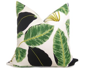 Jungle Leaf Pillow Cover - Green - Tropical Pillow - Mid Century Modern Pillow - Decorative Pillow - Throw Pillow - Palm Pillow - Boho