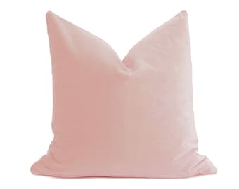 Milano Blush Pillow Cover - Micro Velvet - Blush Pillow - Light Pink Pillow - Velvet Pillow - Pink Throw Pillow - Decorative Pillow Cover
