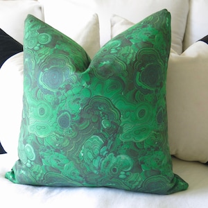 SALE Malachite Pillow Cover Green Malachite Pillow Emerald Green Pillow Decorative Pillow Green Pillow image 3