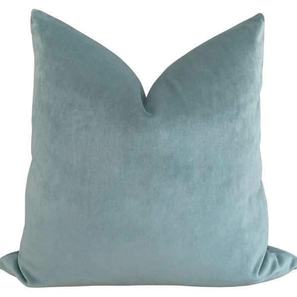 PLUSH Seafoam Pillow Cover - Aqua Pillow - Teal Pillow - Velvet Pillow - Aqua Throw Pillow - Teal Pillow Cover