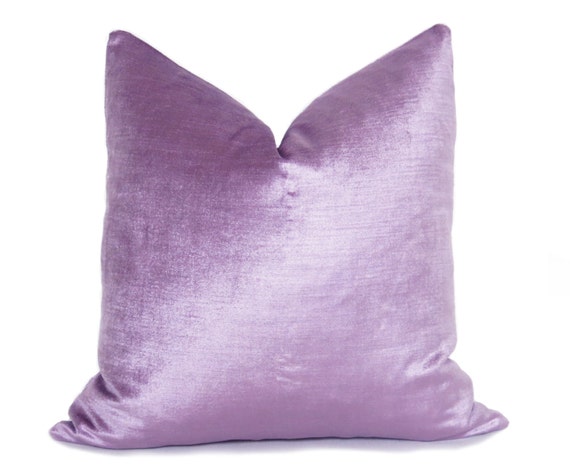 Glisten Velvet Pillow Cover Orchid Lavender Pillow 