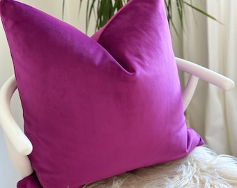 Belgium Velvet Pillow Cover - Berry - Purple Pillow - Jewel Pillow - Velvet Pillow - Decorative Pillow