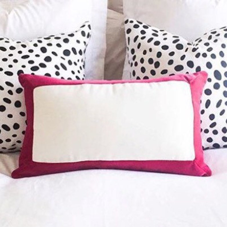 Belgium Cotton Velvet Pillow Cover Magenta Lumbar Etsy