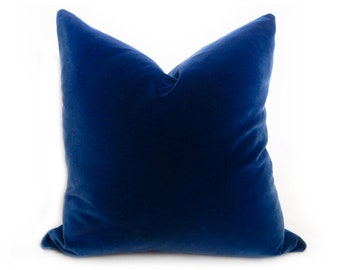 PLUSH Royal Blue Velvet Pillow Cover - Navy - Royal Blue Pillow - Blue Pillow - Blue Velvet Pillow - Decorative Pillow - Solid