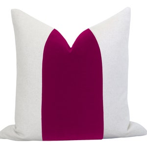 OFERTA - Funda de almohada decorativa MEZZO - Almohada de terciopelo magenta - Almohada rosa - Almohada de terciopelo - Almohada decorativa rosa oscuro