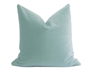 seafoam blue throw pillows