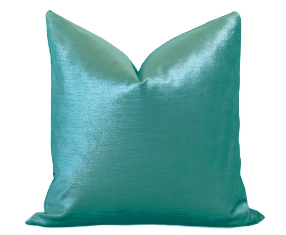 velvet turquoise pillow