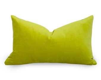 Elite Velvet Pillow Cover - Lime - Chartreuse - Lime Green Pillow - Velvet Pillow - Green Pillow - Decorative Pillow - Bright Green Pillow