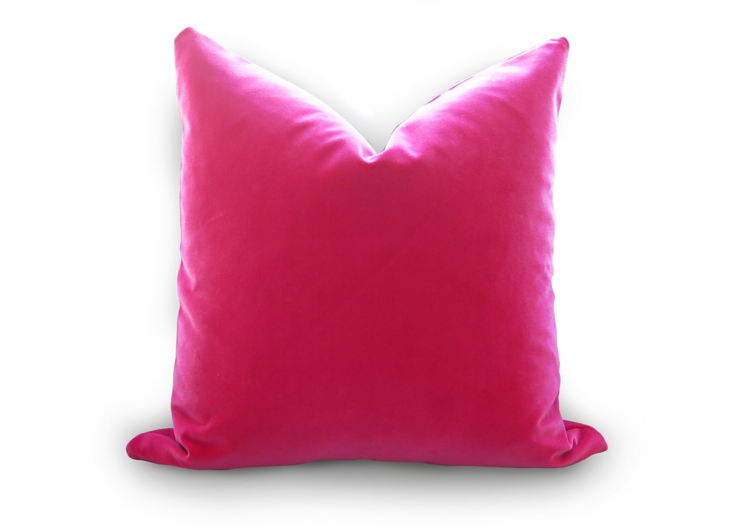 Belgium Cotton Velvet Pillow Cover Magenta Lumbar Etsy