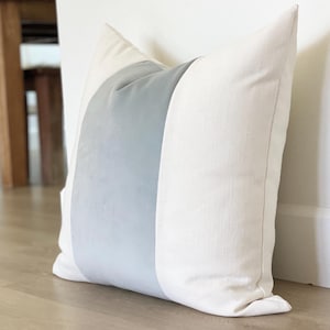 MEZZO Decorative Pillow Cover - Spa Blue - Velvet Pillow - Linen Pillow - Light Blue Velvet Pillow - Throw Pillow - Decorative Pillow