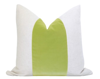 MEZZO Decorative Pillow Cover - Lime - Velvet Pillow - Linen Pillow -Chartreuse Pillow - Throw Pillow - Green Pillow