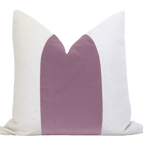 MEZZO Decorative Pillow Cover - Amethyst - Velvet Pillow - Linen Pillow - Velvet Pillow - Lavender Throw Pillow - Decorative Pillow - Linen