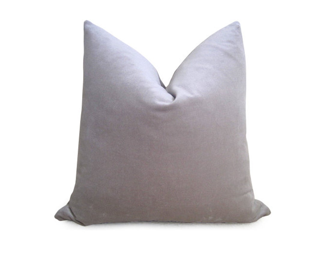 PLUSH Velvet Pillow Cover Gray Pillow Velvet Pillow Etsy
