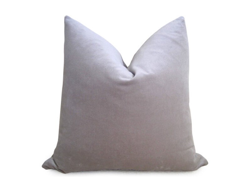 PLUSH Velvet Pillow Cover Gray Pillow Velvet Pillow Etsy