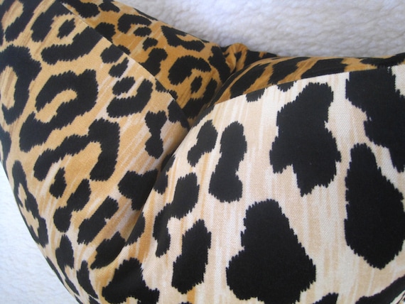 Velvet leopard cheap pillow