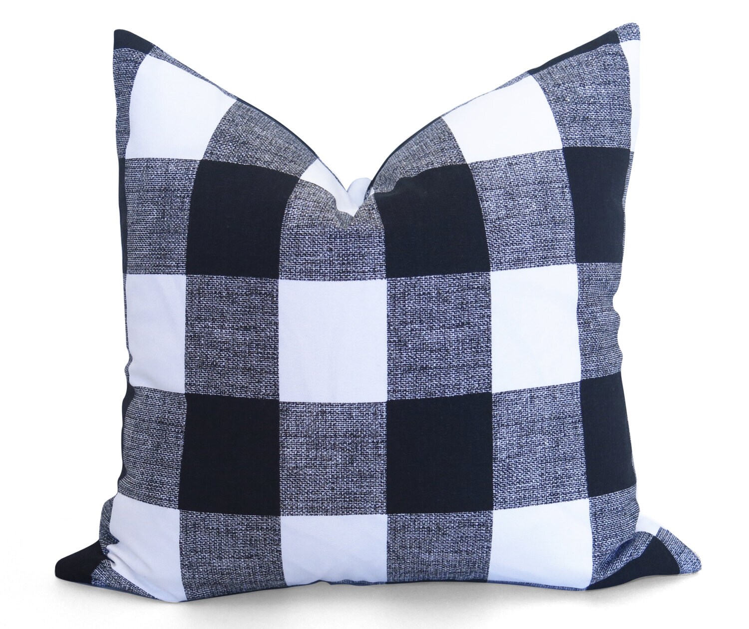 Buffalo Check Pillow Cover Black and White Plaid Pillow Etsy