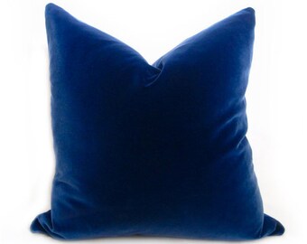 Belgium Navy Blue Velvet Pillow Cover - Regal Navy - Royal Blue Pillow - Navy Blue - Blue Velvet Pillow - Decorative Pillow - Solid