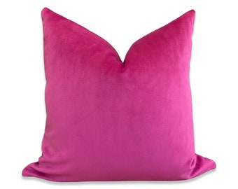 Belgium Velvet Pillow Cover - Magenta - Fuchsia Pillow - Pink Pillow - Velvet Pillow - Decorative Pillow