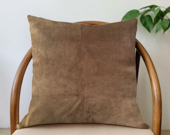 Plush Velvet Pillow Cover - Sable Brown