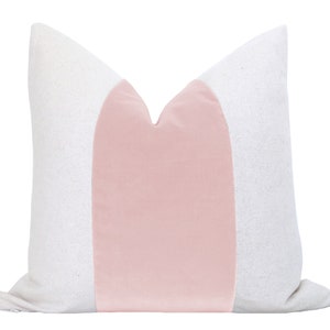 MEZZO Decorative Pillow Cover - Blush Velvet Pillow - Light Pink Pillow - Velvet Pillow - Pink Throw Pillow - Decorative Pillow - Linen
