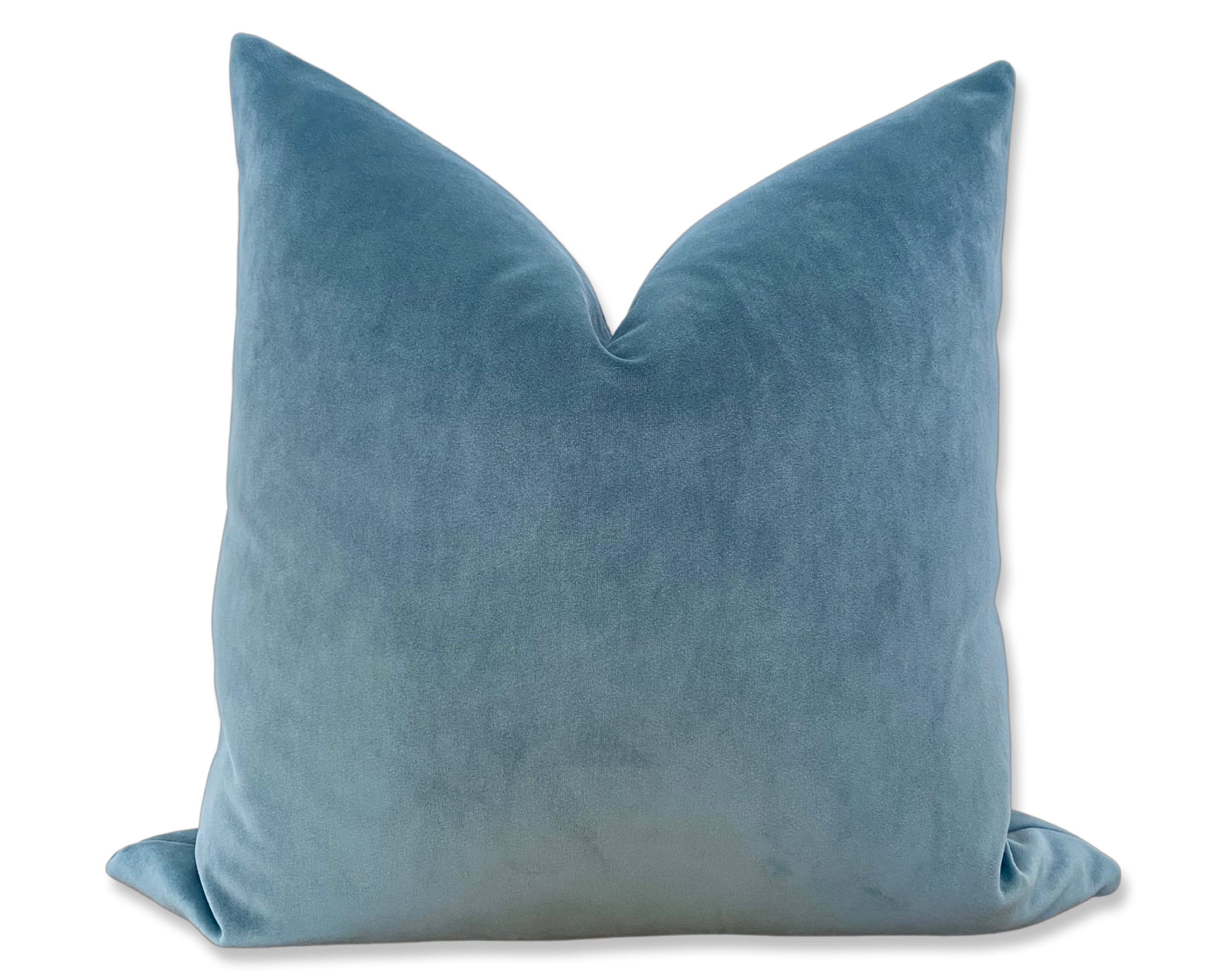 Belgium Velvet Pillow Cover Pacific Ocean Blue Blue Pillow Etsy