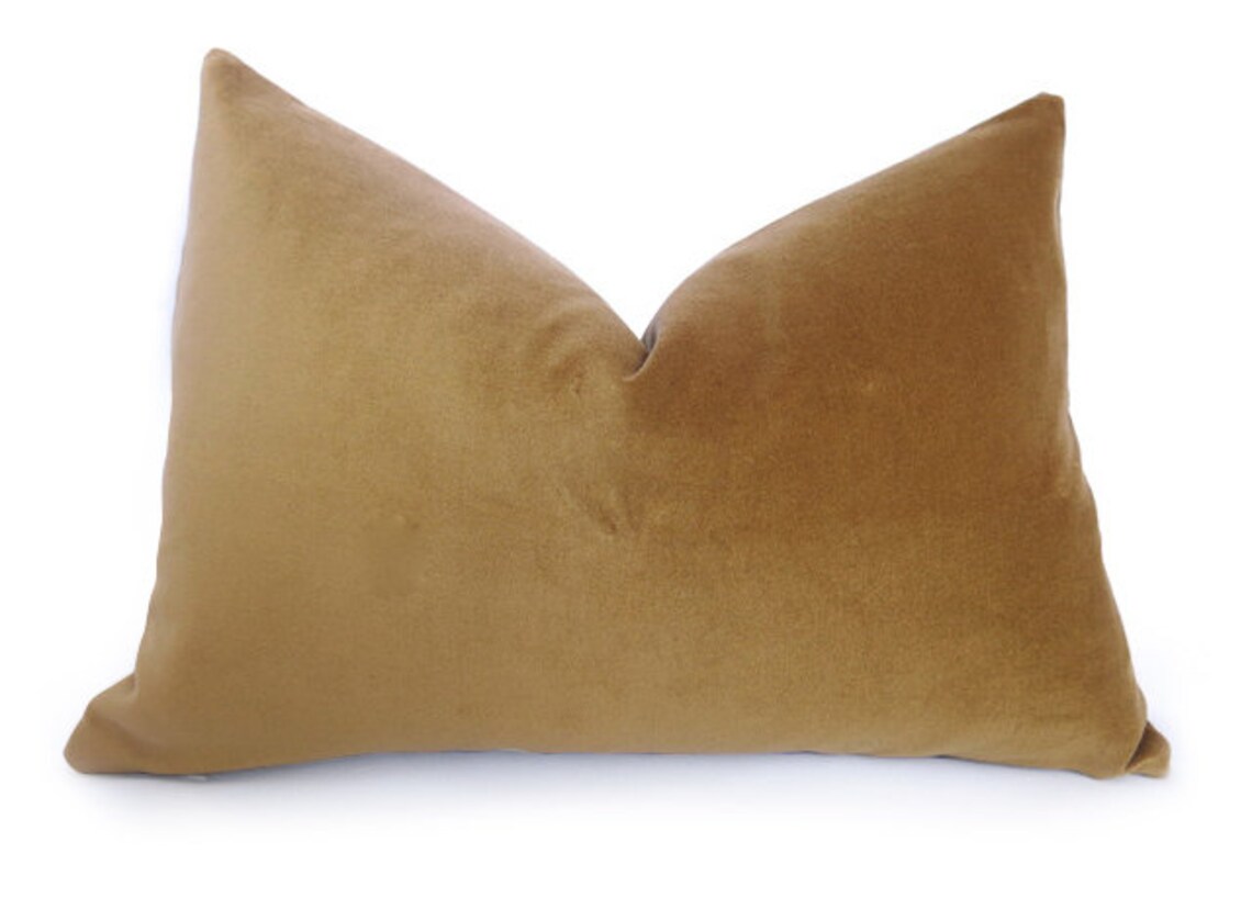 PLUSH Velvet Pillow Cover Gold Gold Pillow Velvet Pillow Etsy