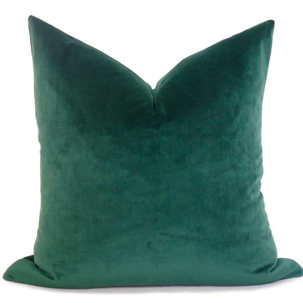 Emerald Green Velvet Pillow Etsy