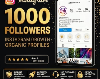 1000 Instagram Followers and Growth Package | Social Proof Promotion | Fast & Secure Delivery