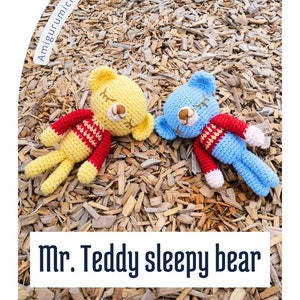Sleepy Bear Crochet Amigurumi Pattern PDF | Cute Bedtime Teddy Bear | Beginner Friendly Plush Toy | Instant Download Crochet Pattern