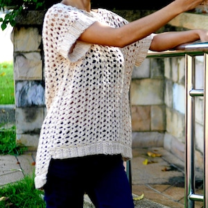 Easy crochet summer tunic pdf pattern with video tutorial, tunic top, tunic dress, crochet tunic for women tutorial