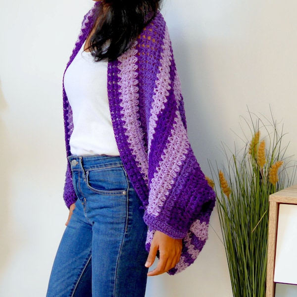 Crochet Pattern, Crochet Everyday cocoon Cardigan Pattern video tutorial, Crochet Cocoon Cardigan Pattern, Crochet Blanket Cardigan Pattern,