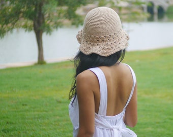 Easy crochet summer hat for women beginner friendly pdf pattern with video tutorial,crochet bucket hat