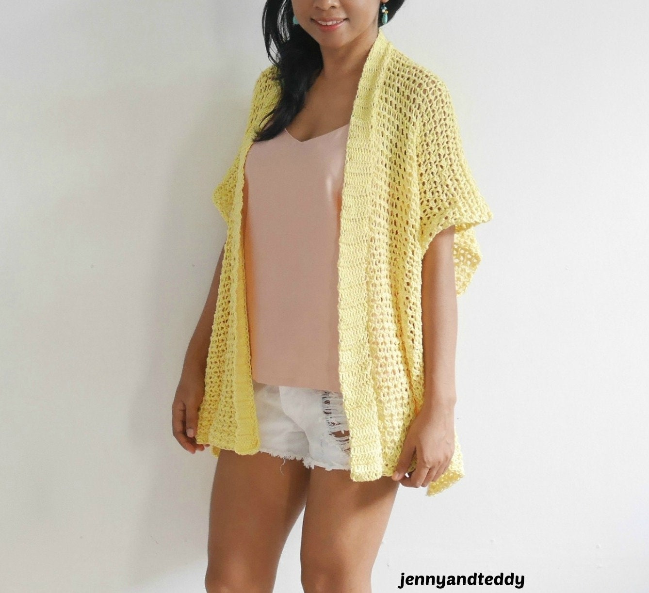 Crochet Summer Kimono Cardigan Lemonade 