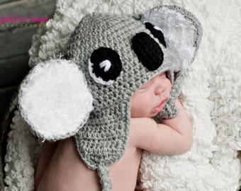 Instant Download PDF crochet pattern Koala hat  -  sizes newborn-1year-etsy