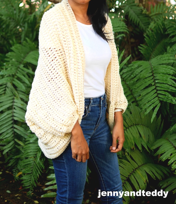 Crochet Cocoon Cardigan Pattern for 