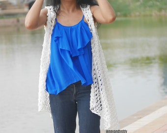 easy crochet summer vest pdf pattern with video tutorial