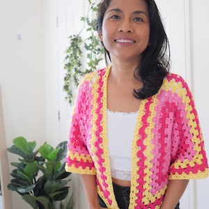 Hexagon cardigan pdf crochet pattern ,Beginner cardigan,pdf, easy crochet pattern,crochet sweater